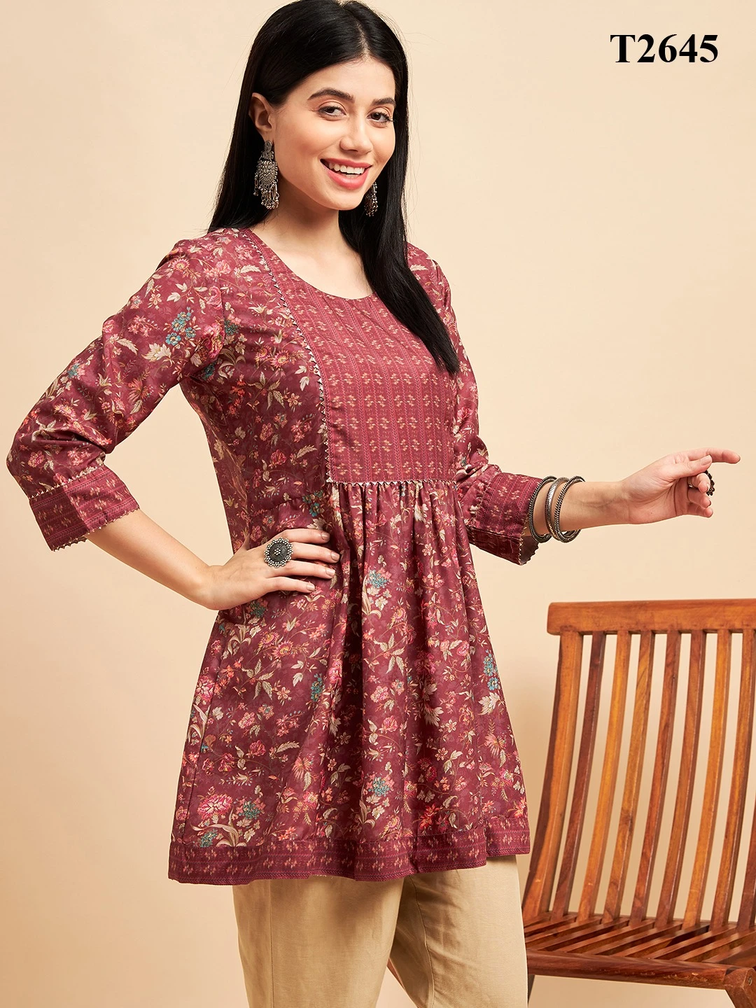 Vardan Ethnic Zeny Vol 10 Chinon Wholesale Short Top Catalog — Wholesale Kurtis, MPA wholesale from Surat — view 3